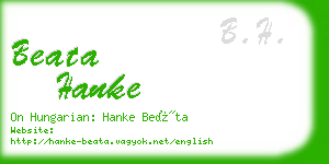 beata hanke business card